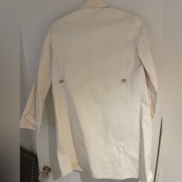 Coach White Trench Coat Size 4 - Picture 2 of 2
